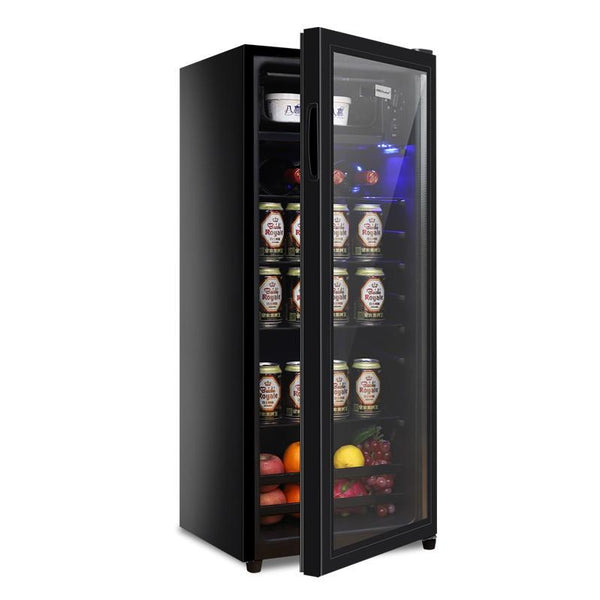 Bar Single Door Small Refrigerator Home Living Room Office Transparent Beverage Fresh Tea 118l