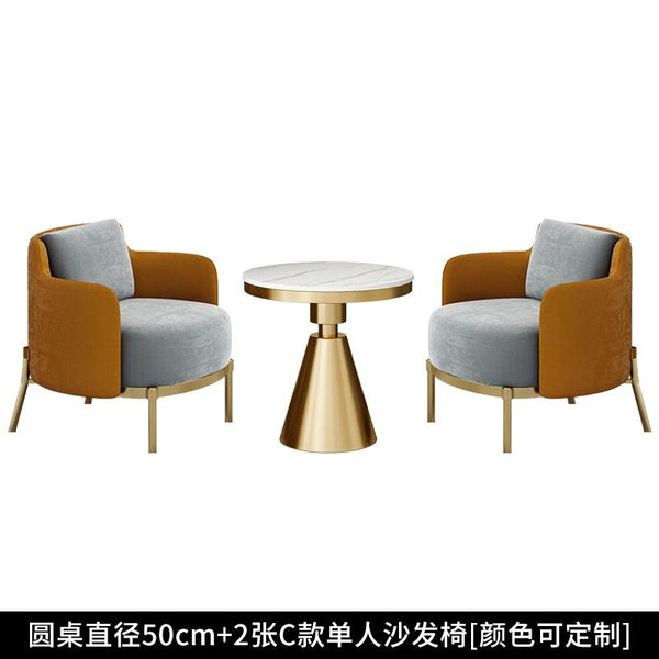 Nordic Single Sofa Light Luxury Living Room Single Chair Leisure Chair Bedroom Single Chair White