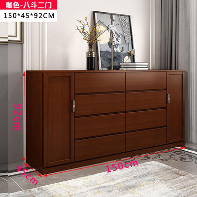 All Solid Wood Simple Modern Drawer Locker Living Room Bedroom Storage Cabinet Chest of Drawers