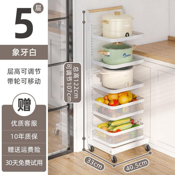 Kitchen pot rack multi-layer storage rack floor type household vegetable pot rack multi-functional