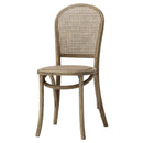 Nordic Solid Wood Dining Rattan Family Retro Minimalist Lounge Chair Single Hotel Restaurant Back