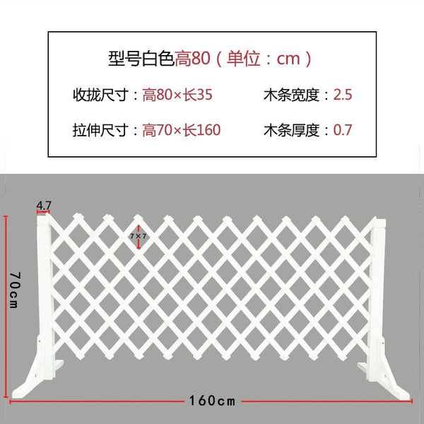 Outdoor Anticorrosive Wooden Fence Guardrail Telescopic Indoor Flower Garden Courtyard Decoration