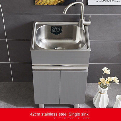 304 Sink Stainless Wash Pool Basin Steel Laundry Cabinet Bathroom Cabinets Washbasin Laundry Pool