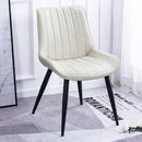 DF Upgrade Dining Chair With Gold Legs Waterproof Leather Nordic Chair Home Back Stool
