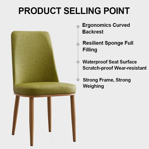APOLLO Nordic Dining Chair Modern Backrest Home Study Chair Comfortable Leisure Chair Simple Desk