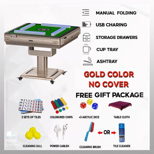 SHANJIE Automatic Mahjong Table Machine Foldable Roller Coaster USB Silent Singapore Style 3&4