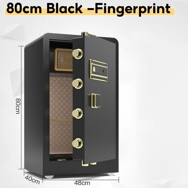 Pl Safe Box Fingerprint Home Password Office Safe Deposit Box Small Anti-theft Alarm Safes Bedside