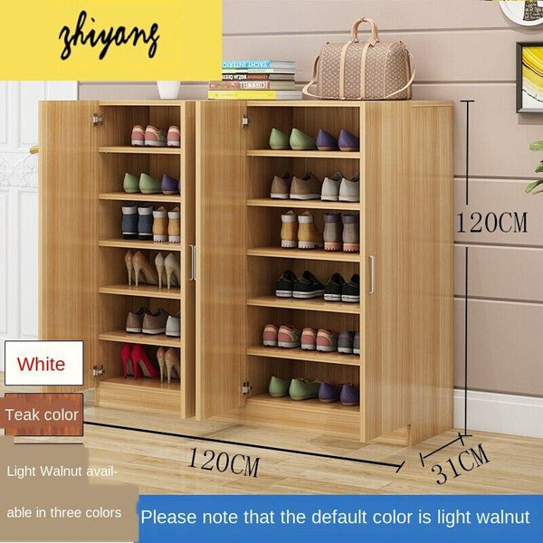 Solid Wood Multi-functional Multi-layer Simple Hallway Cabinet Economical Household Shoe Rack Large