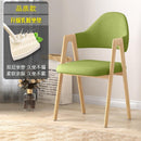 APOLLO Simple Nordic Dining Chair With Golden Legs,Upholstered Dinning Chair With Armrest, Home