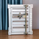 Side Table Industrial Style Container Wrought Iron Bedside Table Decorative Storage Cabinet Bedroom