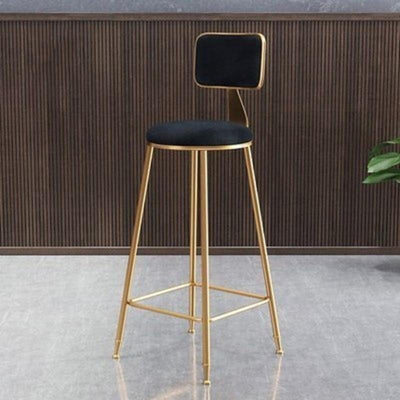 Y&u Nordic Style Wrought Iron Bar Stool Home Dining Chair Comfortable High Chair Modern High Stool