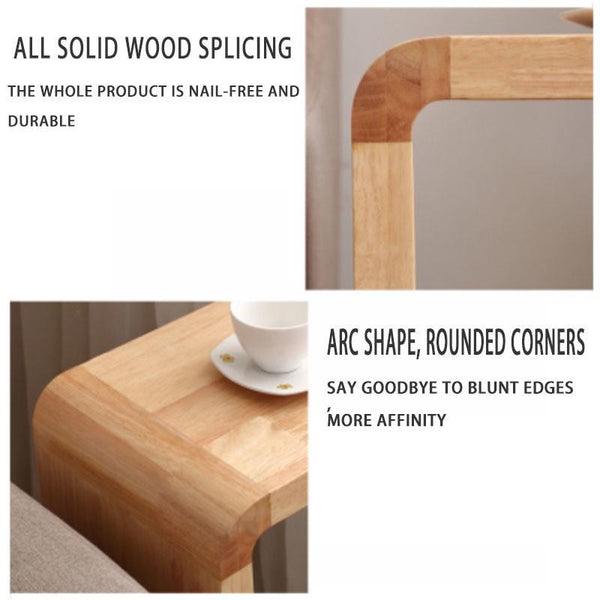 Syezyo Side Table Solid Wood U-shaped Bedside Table C- Shaped Tatami Storage Rack Small-sized Corner