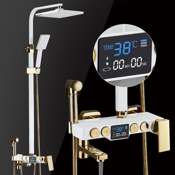 Bathroom Faucet Shower Set Digital Shower Faucet Intelligent Display Shower System Hot and Cold Bath