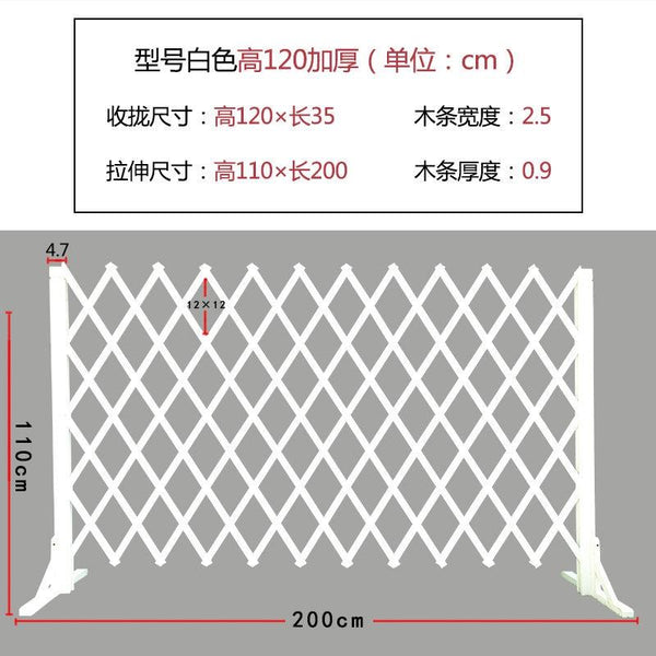Outdoor Anticorrosive Wooden Fence Guardrail Telescopic Indoor Flower Garden Courtyard Decoration