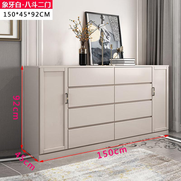 All Solid Wood Simple Modern Drawer Locker Living Room Bedroom Storage Cabinet Chest of Drawers