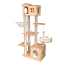 Climbing Wooden House Solid Wood Rack Space Capsule Luxury Summer Nest Cat Tree Large Multi-cat