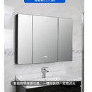 Black Stainless Steel Mirror Cabinet Intelligent Fog Proof Bathroom with Lamp Mirror Cabinet Wall