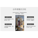 Iron Bed bunk bed Apartment Space Saving 1-2 People Wardrobe Ladder Stable Loft Bed (Customizable)