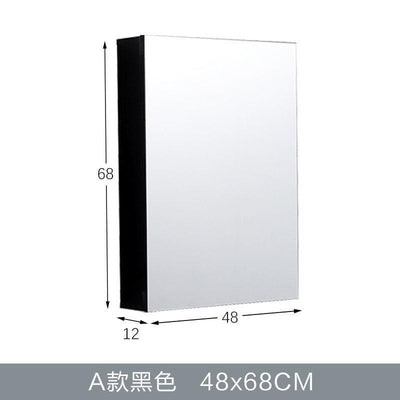 Bathroom Mirror Cabinet Wall Mounted Aluminum Alloy Toilet Mirror Wall Mounted Storage Box with