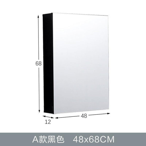 Bathroom Mirror Cabinet Wall Mounted Aluminum Alloy Toilet Mirror Wall Mounted Storage Box with