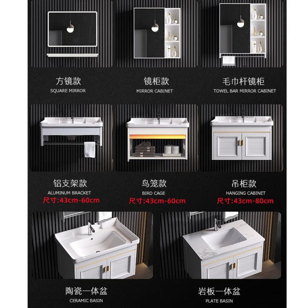 Vanity Cabinet Bathroom Space Aluminum Bathroom Cabinet Combination Wash Basin Wash Basin Small