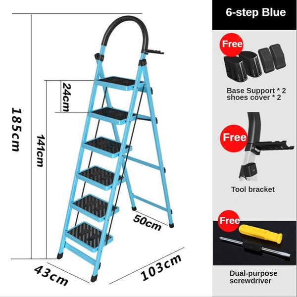 Kinbolee Indoor Step Stool Household Ladder Folding Climb Ladder Thick Multi-purpose Telescopic