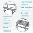 Stainless Steel Flower Rack Indoor/Outdoor Metal Plant Rack Ladder Flower Stand For Balcony Garden