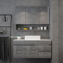 Nordic Bathroom Mirror Cabinet With Storage Solid Wood Mirror Waterproof Storage Cabinet Wash Basin