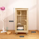 Glass Solid Home Wood Villa Luxury Three-story House Oversized Space Nest Indoor Cage Cat Cabinet