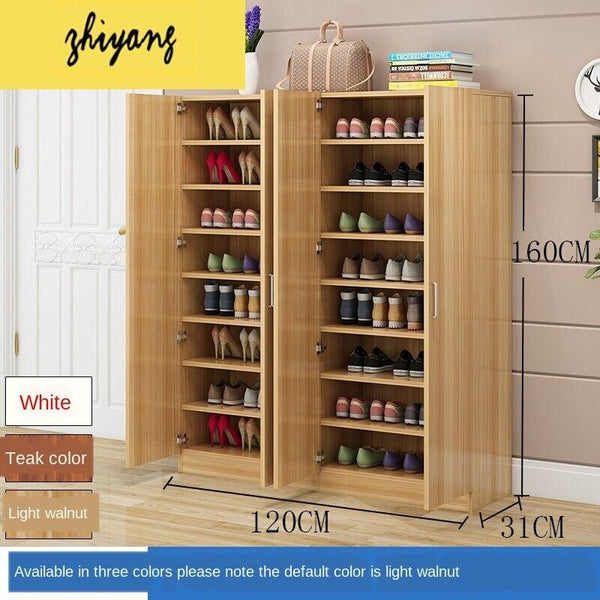 Solid Wood Multi-functional Multi-layer Simple Hallway Cabinet Economical Household Shoe Rack Large