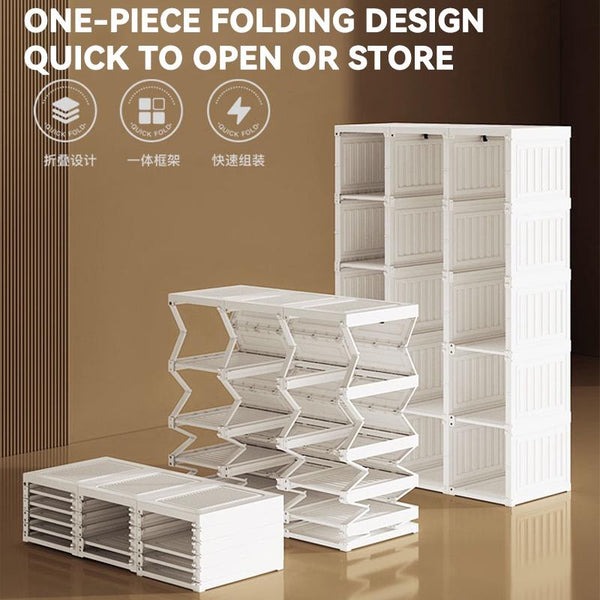 Arper Folding Wardrobe Bedroom Large Capacity Open Wardrobe Living Plastic Drawer Cabinet Foldable