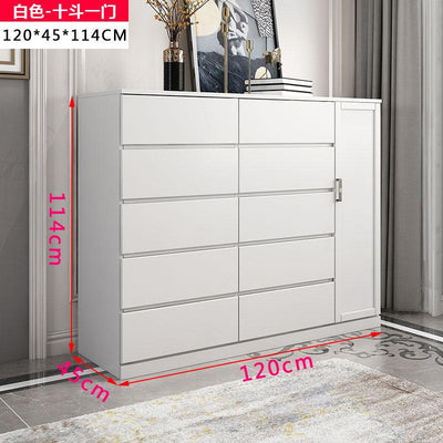 All Solid Wood Simple Modern Drawer Locker Living Room Bedroom Storage Cabinet Chest of Drawers