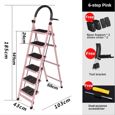 Kinbolee Indoor Step Stool Household Ladder Folding Climb Ladder Thick Multi-purpose Telescopic