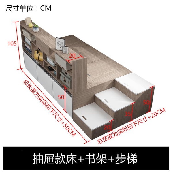 Bookcases One Custom Step-by-step Rice Single Bed Small Tatami Storage Bed Japanese-style High Box