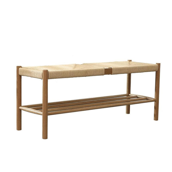 Solid Wood Nordic Double-decker Home Change Shoe Bench Bedroom End Stool Bedside Bench Xuanguan