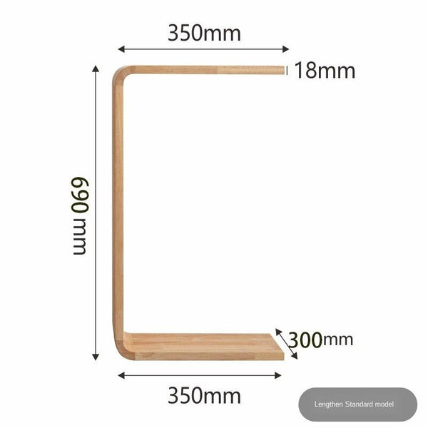 Syezyo Side Table Solid Wood U-shaped Bedside Table C- Shaped Tatami Storage Rack Small-sized Corner