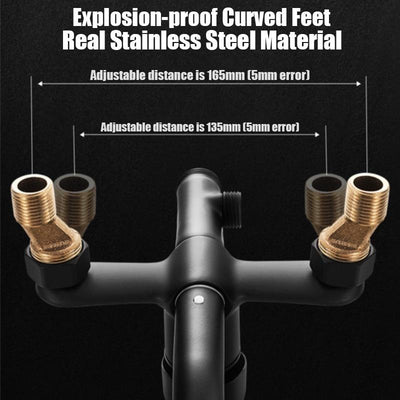 Black Shower Set Bathroom Household Copper Tap Can Lift Hot and Cold Shower