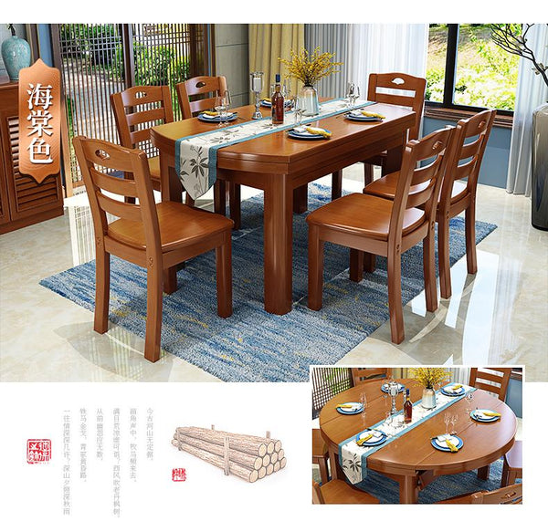 SENBIJU Dinning Table With Chair Wooden Combination Modern Simple Household Small Family ZL