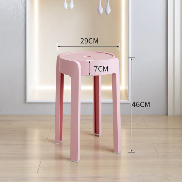 【Buy 3 Free 1】Nordic Dining Stool living room Small Stool Simple Plastic Stool Round Shape Stool