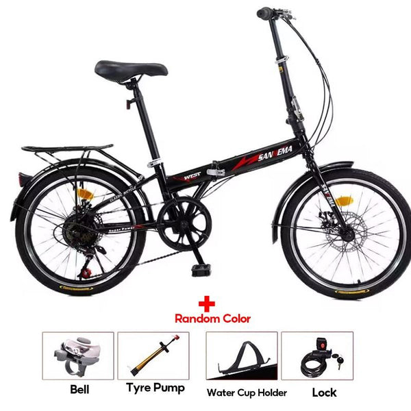 [SG READY STOCK] Gear Bicycle 20 Inch 7 Speed Foldable Bicycle Adult Tricycle Outdoor City Road