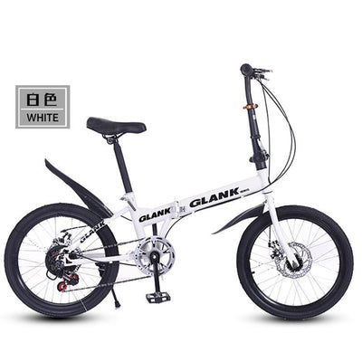 KOSDA KSD-8 Foldable Bicycle 20-inch 8-speed Electroplated Aluminum Alloy Double Disc Brake Bicycle