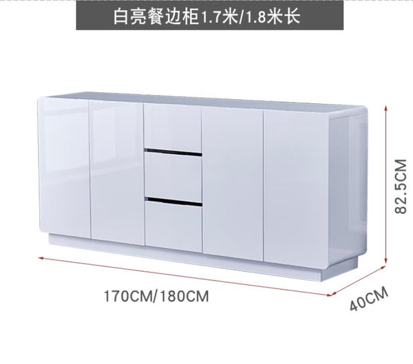 Side Cabinet Modern Minimalist Tea Cabinet Multi-functional Paint Cabinet White Cupboard Kitchen
