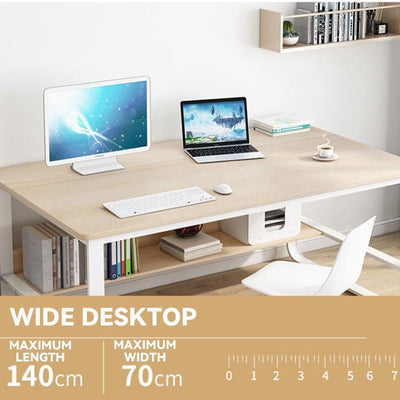 Simple Study Table Easy To Install Study Table With Bookshelf Small Office Table