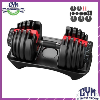 GYM Adjustable Dumbbell Fitness Dial Dumbbell With Handle And Weight Plate For Home Gym Set
