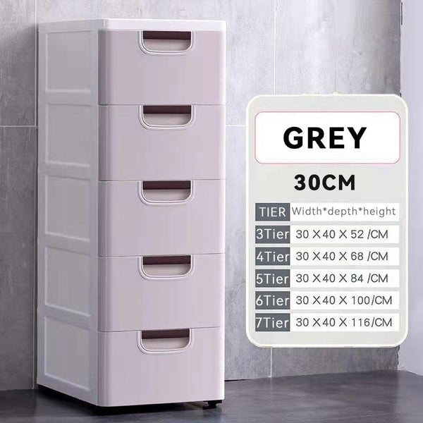 20/30/45cm Chest Of Drawers Cabinet Storage Cabinet Drawer Type Plastic Kitchen Slot Shelf Narrow