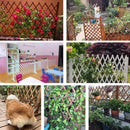 Anti-corrosion Wood Fence Outdoor Retractable Decorative Fence Indoor Pet Lattice Fence