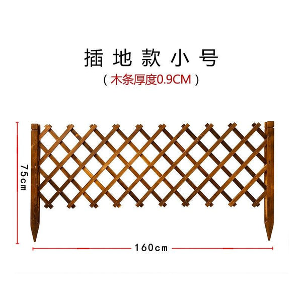 Outdoor Anticorrosive Wooden Fence Guardrail Telescopic Indoor Flower Garden Courtyard Decoration