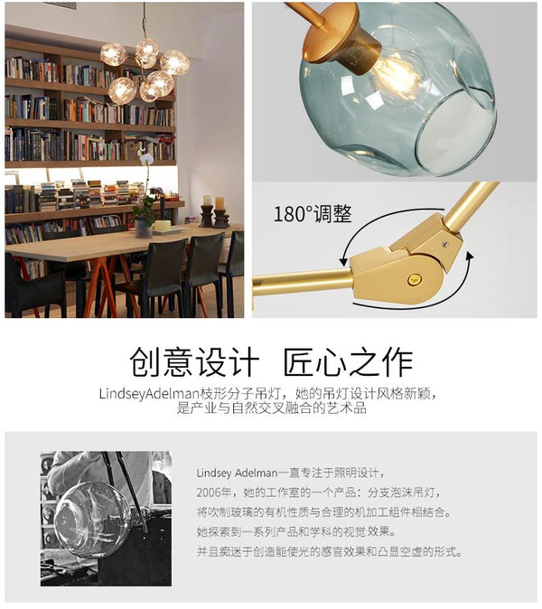 Molecular Scandinavian Duplex Chandelier Architecture Large Designer Restaurant Industrial Style