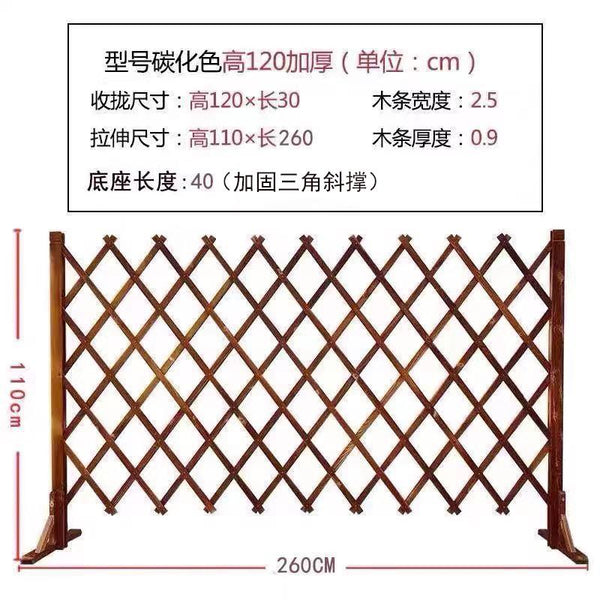 Anti-corrosion Wood Fence Outdoor Retractable Decorative Fence Indoor Pet Lattice Fence