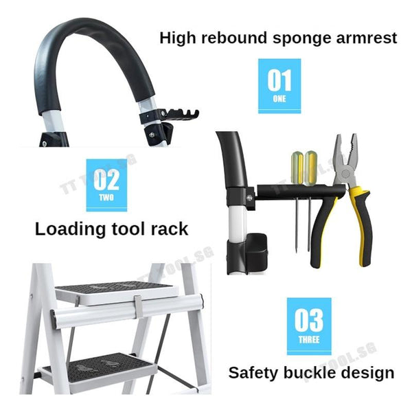 Kinbolee Indoor Step Stool Household Ladder Folding Climb Ladder Thick Multi-purpose Telescopic